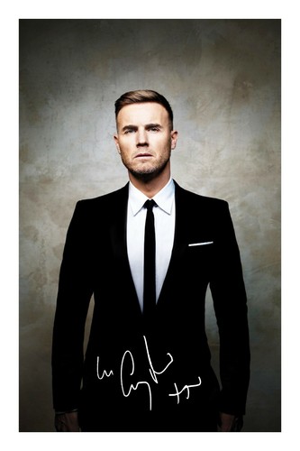 Gary barlow signed photo - barlow, a4