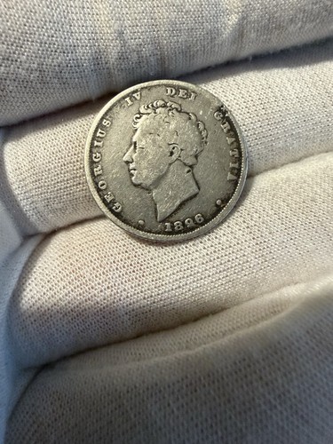 1826 george silver shilling - 1826,
