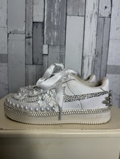 Nike Bridal Wedding Hen Party Trainers Bling Pearl Customised Uk Size 5