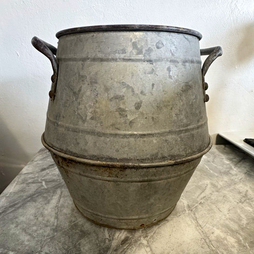 Galvanised dolly tub metal - tub,
