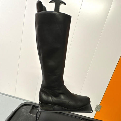 Duo women black leather knee - duo,