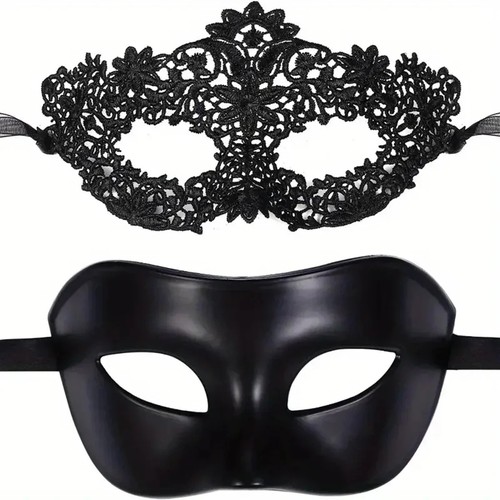 Elegant black lace masquerade - lace,