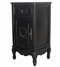 Bedside cabinet antique black