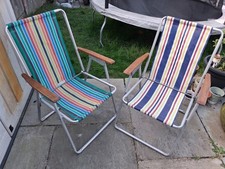 Garden Deck Camping Chairs X 2
