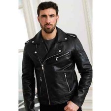 Men's Leather Moto Jacket