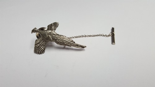 Pheasant tie pin with - tie, chain