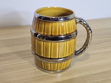 Vintage Wade Large Barrel Mug Made In The UK Glossy Finish Half Pint W/ Handle. 