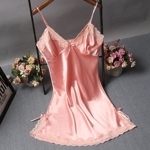 Women satin silk nightdress - satin,
