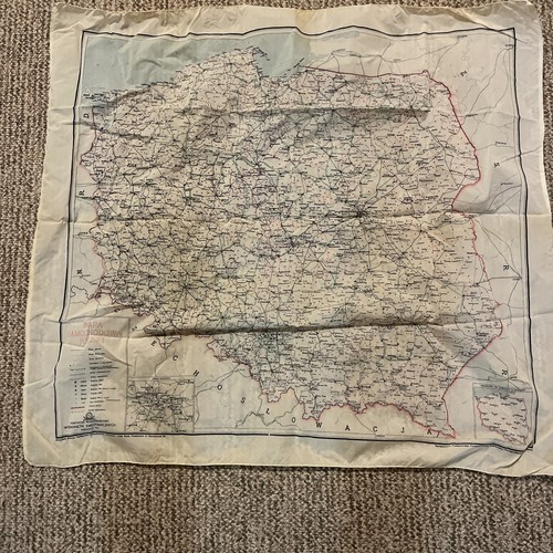 Vintage silk map - silk,