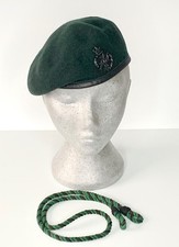 Royal Green Jackets 3rd Battalion Beret, Badge & Lanyard. Various Sizes. 3 RGJ.