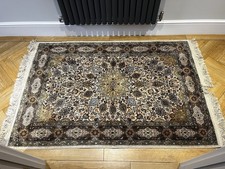 Kashmiri Rug Silk on Silk in Excellent Condition