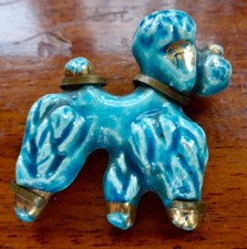 vintage French poodle gold &