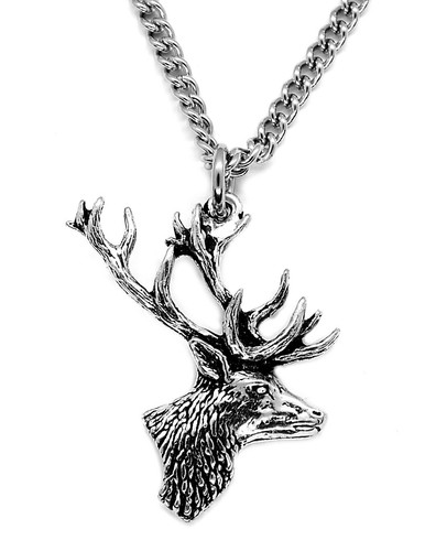 Stag pendant with chain - pendant,