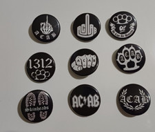 SKINHEAD oi Badge Set of 9