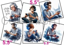 6 XL Card Toppers 5.5" GAMER