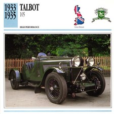 Talbot 105, 1933-1935. Classic