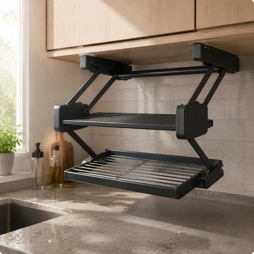 Pull down shelf foldable drop - shelf,