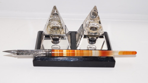 Antique 1904 silver agate - silver, &