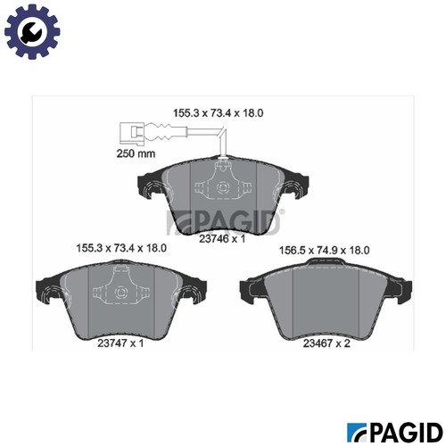 Brake pad set disc - brake,