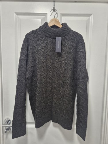Mens cable knit jumper french - cable,