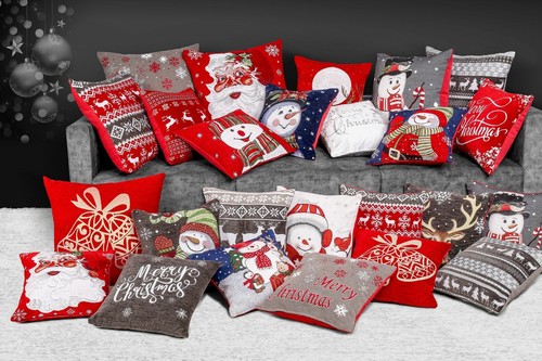 Christmas festive red - red, chenille