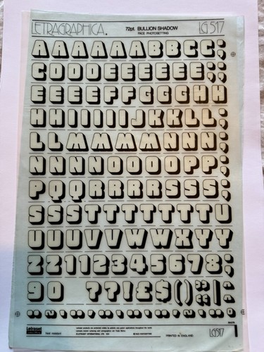 Letraset letragraphica - x,