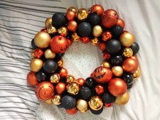 Halloween Door Wreath Pumpkins