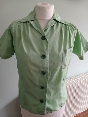 1940s 1950s pale green blouse - green,