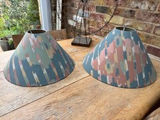 Vintage 1980s 1990s Matching Shades Perfect Condition  Ceiling & Lamp