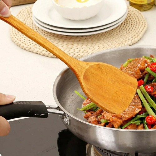 Wooden wok shovel cooking - wok,