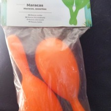 Maracas Spanish Matador Musical  orange Fancydress Costume Accessorie Prop