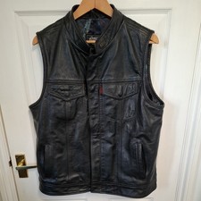 13 1/2  Night Rider Leather Vest , cut , waistcoat 