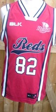 Melbourne BLK Rebels Reds Rugby League Singlet Training Vest Small Ch 40in 