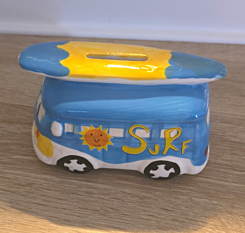 Ceramic surf bus money - surf,