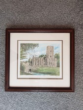 Fountains Abbey Philip And Glyn Martin Signed Limited Edition Print Framed 