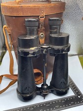 Original 1940 Dated British Army Night / Day Binoculars in Leather Case