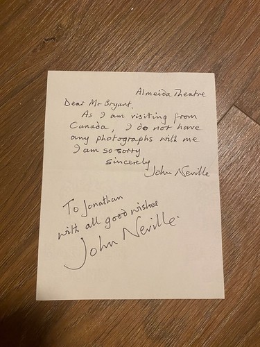 John neville signed letter - *,