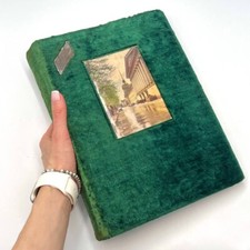 1960 Vintage USSR Soviet Memorabilia Photos Album Velvet Cover Leningrad Russia