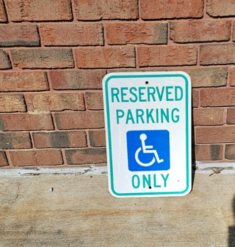Vintage road sign - vintage, wheelchair