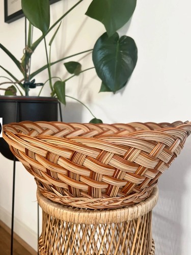 Vintage hand woven wicker - woven,