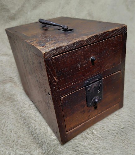 Japanese vintage wooden box - vintage,
