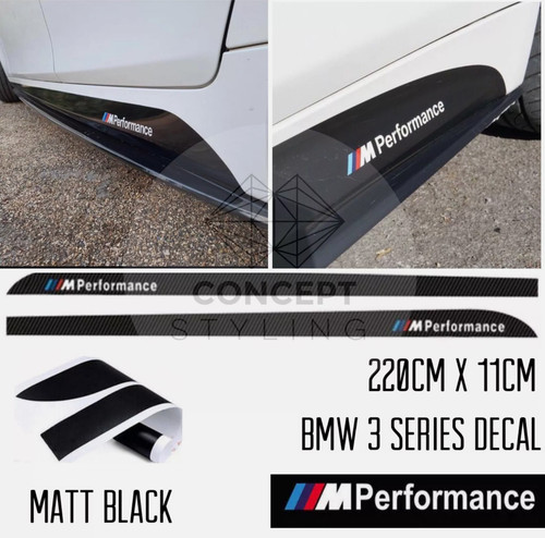 Matt black side - side, sticker