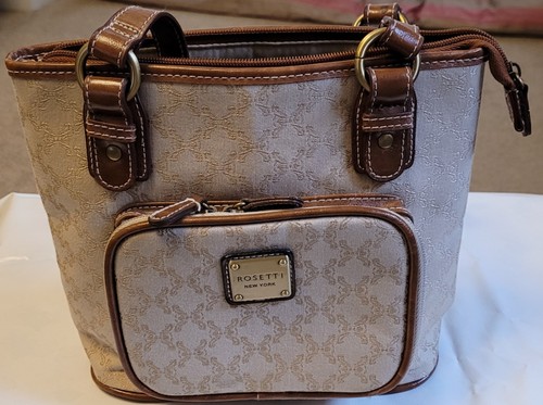 Ladies handbag beige polyester - handbag,