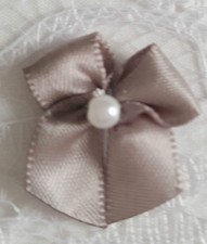 Satin Ribbon Bows With Pearl Bead 15 50 or 100