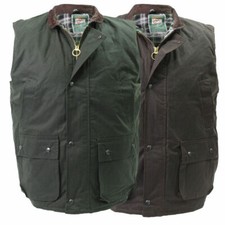Mens wax quilted gilet - mens,