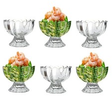 6x Ice Cream Sundae Glasses