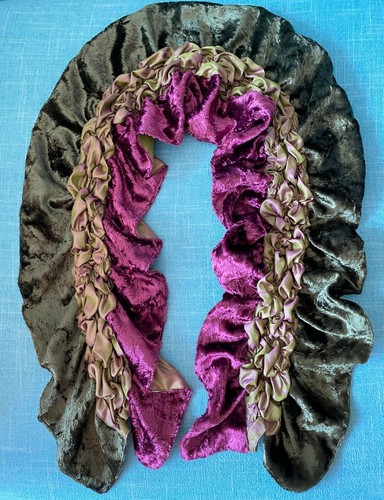 Evening velvet scarf green - scarf, in