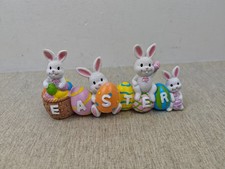 JOYIN Easter Bunny Eggs with The Word Easter Resin Centerpiece Decor Easter