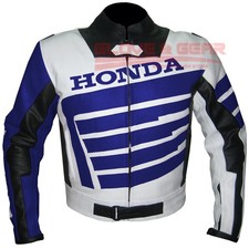 HONDA BLUE AND WHITE MOTORBIKE