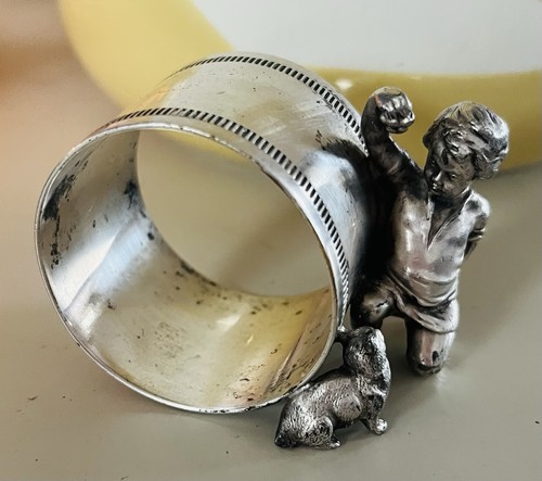 Antique silver plated napkin - antique,